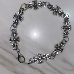 Silver Cross Crome Bracelet